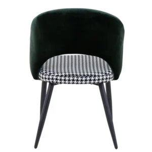 mobiliario-contract-silla cleo metal tapizado verde con pata de gallo 2